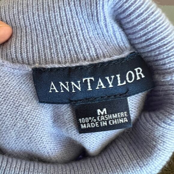 Ann Taylor 100% Cashmere Sweater Tank Top Striped Y2K 2000s 90s Retro Medium - Picture 4 of 6